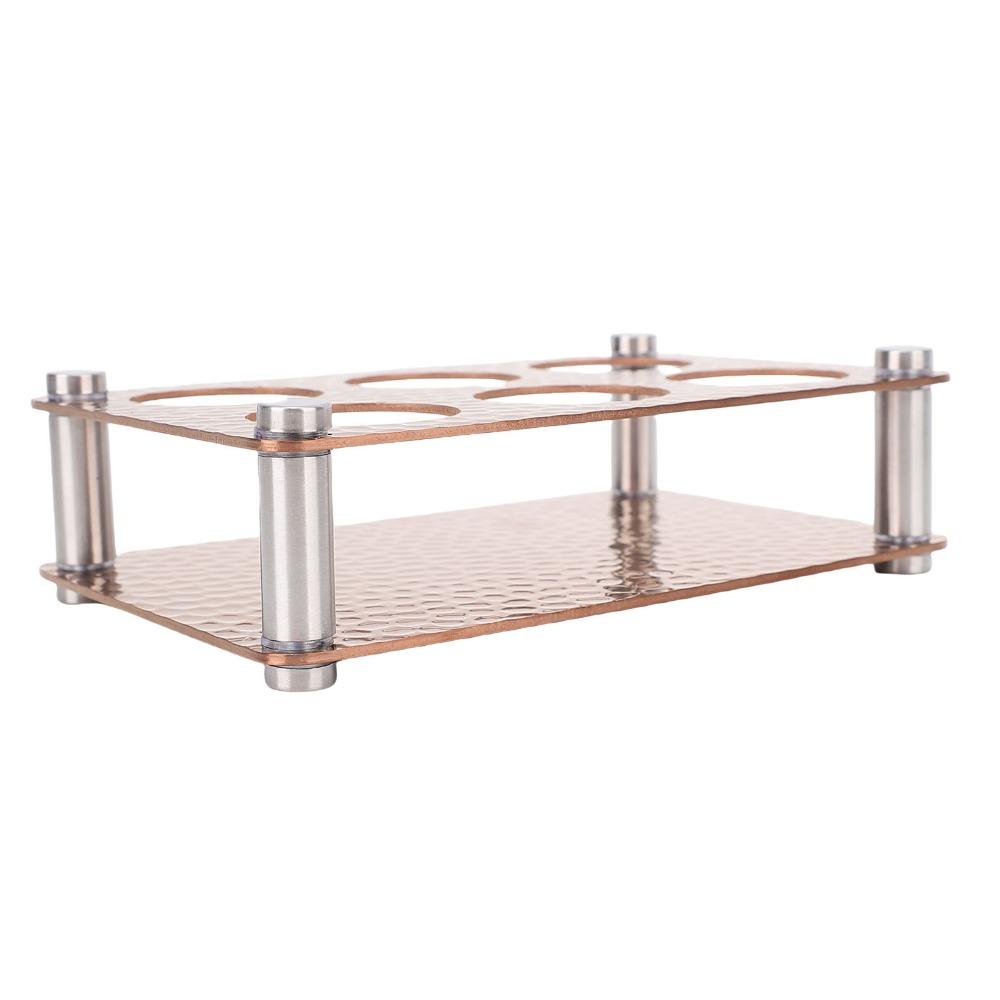 6 Holes Wine Glass Tray Stainless Steel Glass Cup Rack Durable Serving Display Tray Kitchen