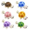 Knitted Turtle Keychain Exquisite Yarn Crochet Compact Size Portable Keyring Cartoon Style Mini Turtle Keychain