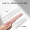 Poly Nail Gel Dual Form Extension Mold Reusable Clear Tips for Fast Builder Nail Salon DIY Professional Home Use Kit