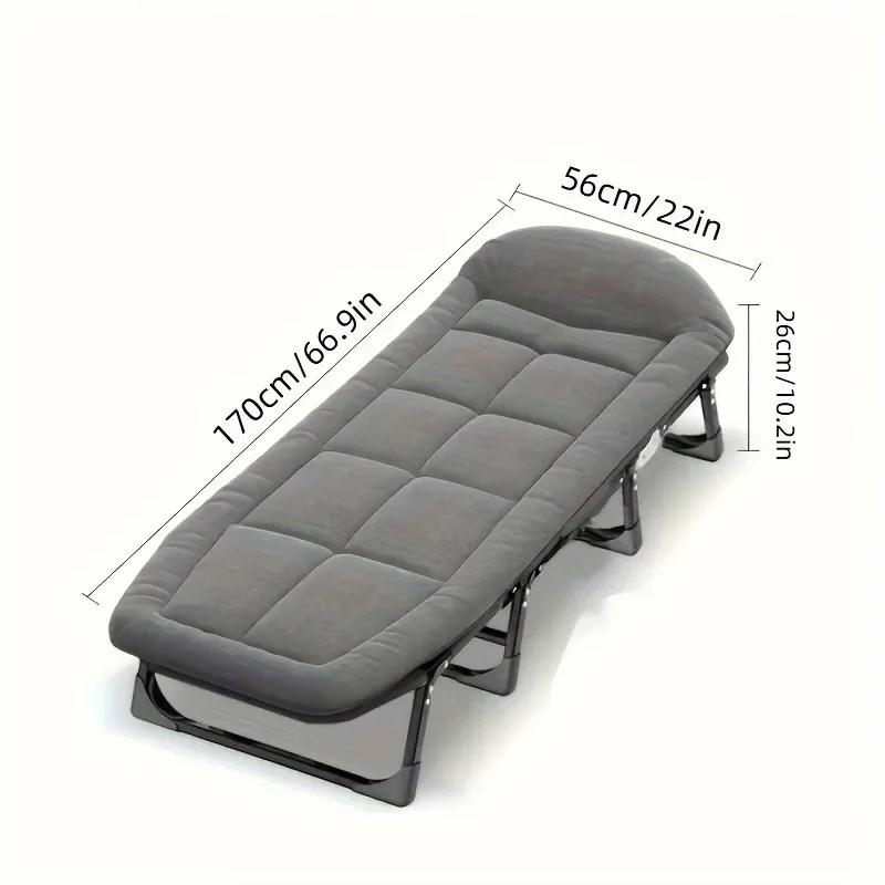 Portable Folding Bed, Aluminum Frame, Outdoor Leisure, Camping & Hiking Furniture, Adult Size, Steel Support, Easy Storage