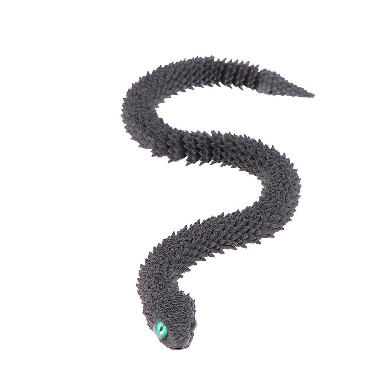 1PC Gifts For Children 3D Printed Snake Simulation Snake Figurine Flexible Joints Office Desk Toy Home Office Decor Ornament