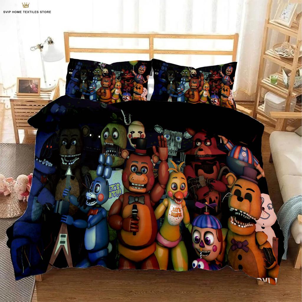 Comforter Dark Game Cartoon 3D Stereo Printing Bedding Set Three-Piece Set Machine Washable