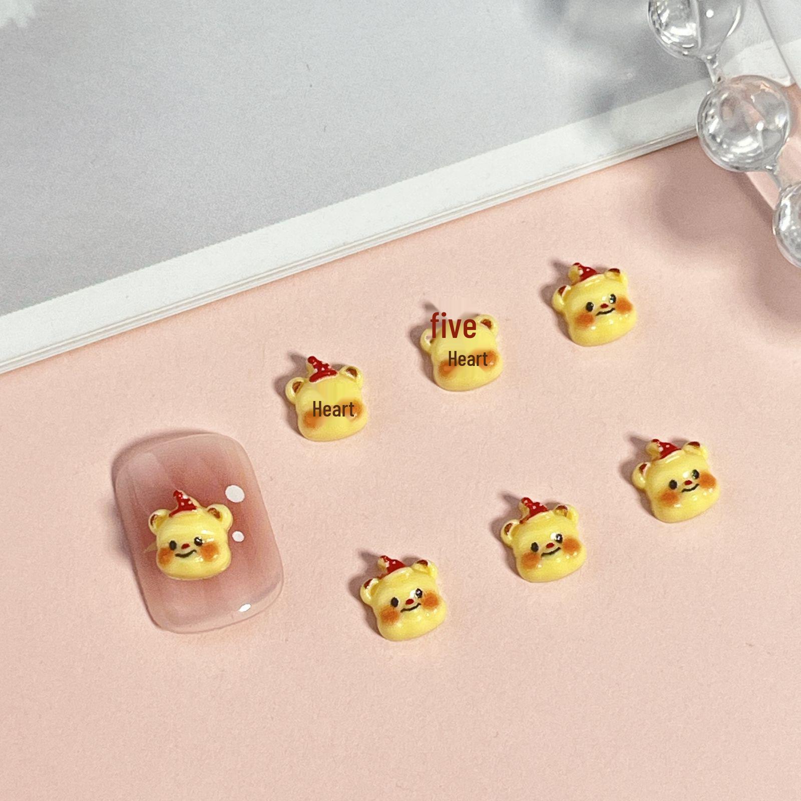 

Butter Bear 3D Nail Art Accessories – Cute Love Heart Angel Bear, Large & Small Sizes