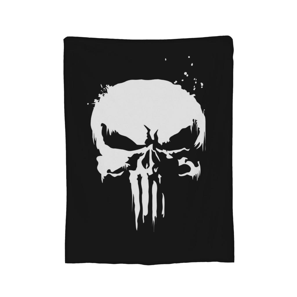 Punishers American Flag United States USA Blanket Cover Fleece Soft Throw Blanket for Bedroom Sofa Bedroom Quilt