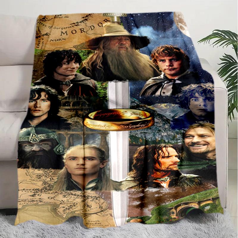 1PC The Lord of the Rings blanket, all-season lightweight home office outdoor nap multifunctional blanket, Christmas gifts
