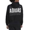 (WMNS) Adidas Essentials Repeat Logo Loose-Fit Windbreaker Asia Sizing 'Black White' Women's HC9160