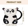 Adorable Panda Shape Cup Premium Ceramic Water Mug for Restaurant Dessert Shop Desktop Decoration Drinkware Gift for Friends