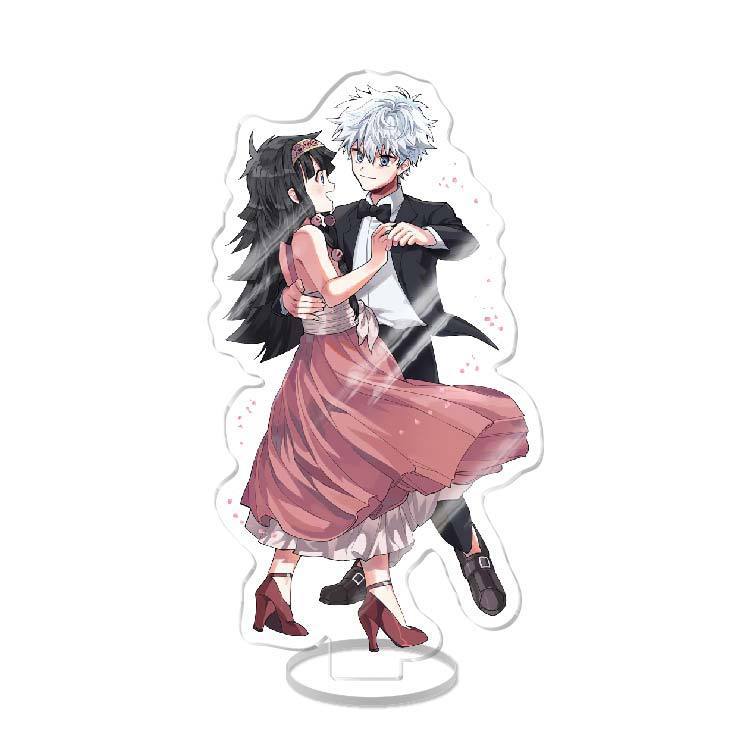 Hunter X Hunter Animation Peripheral Gonzo Killua Student Campus Desktop Decoration Acrylic Stand Model Cute Stand Pvc 15cm