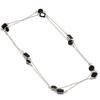 Natural Black Spinel Gemstone 925 Sterling Silver Jewelry Necklace 18" H7t25