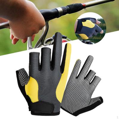 3 Cut Fingers Gloves , Anti Slip Breathable Women Men Finger Protector, Cycling for Outdoor