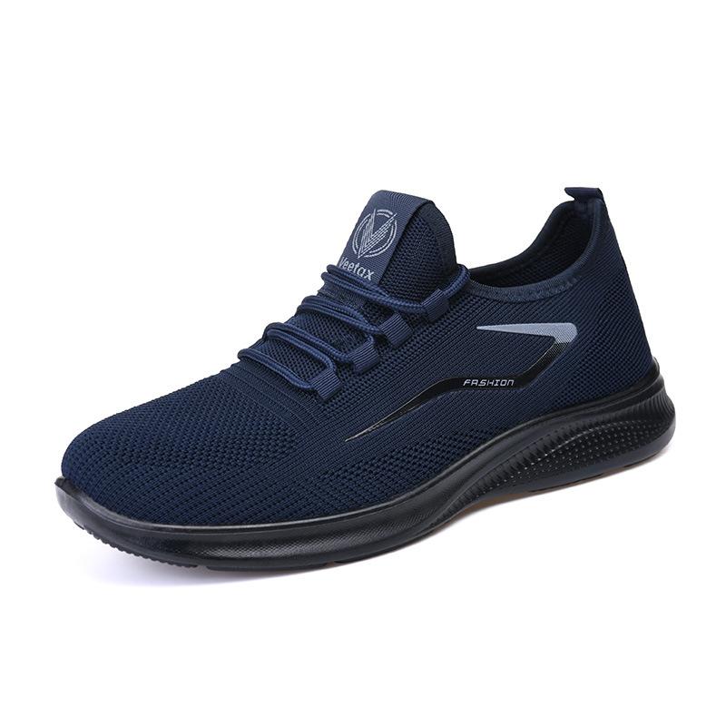 

Large size sports shoes mennew lightweight, breathable and non-smelly feet running shoes polyurethane lightweight and versatile platform casual shoes 44 темно-синього кольору