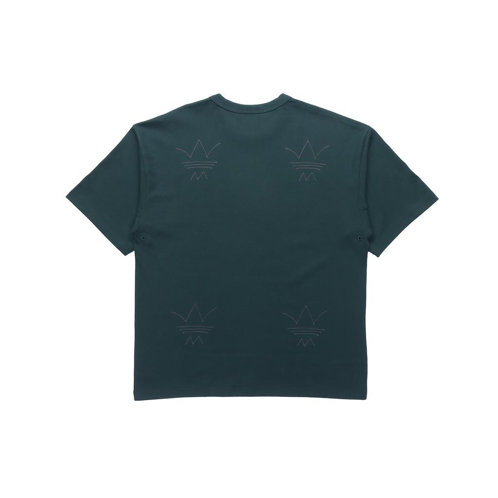 Adidas Originals Clover R.Y.V. Grx Tee Logo Print Loose-Fit Sports Short Sleeve T-Shirt Men Tops Dark-Green H11472