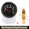 52MM Car temperature indicator 40~120 Celsius Red Backlight With Alarm+10mm Coolant Temperature Sensors for Car Truck Marine