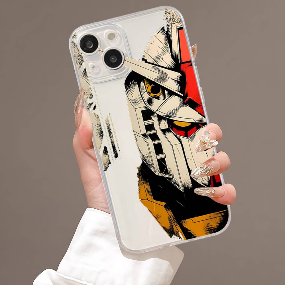 

Cartoon G-Gundams Phone Case For IPhone 11 13 16 12 17 14 15 Pro Max Plus Soft Clear Back Cover Coque iPhone 15