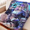 Game Honkai:starrail Silver Wolf Flannel Blanket Warmth Soft Air Conditioning Otaku Blanket Multifunctional Decorative Blankets