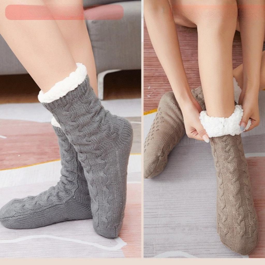 Floor Socks, Home Socks, Sleep Socks, Christmas Socks, Socks, Breathable, Warm Socks, Women's, Plush Mid Tube Socks