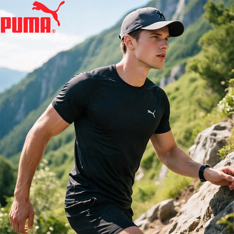 PUMA Men s Classic Round Neck Short Sleeve T-Shirt XL чёрный