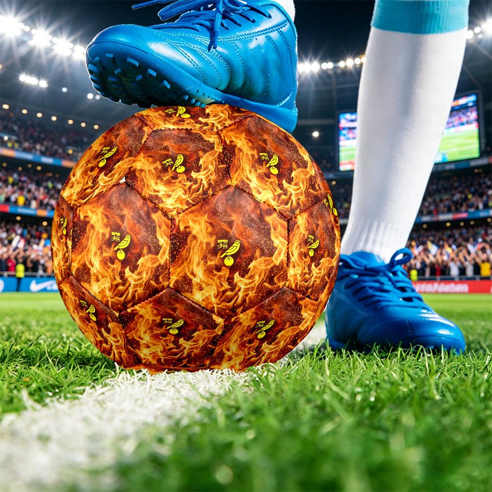 Norwich City FootballPrinted Size 5 Soccer Bball, Anti Slip Adult Match Football Souvenir for Football Fans