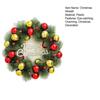 Christmas Wreath for Front Door Artificial Pine Needle Wreath with Balls Bows Flowers Merry Christmas Hanging Decor for Home Wall Window Porch Indoor