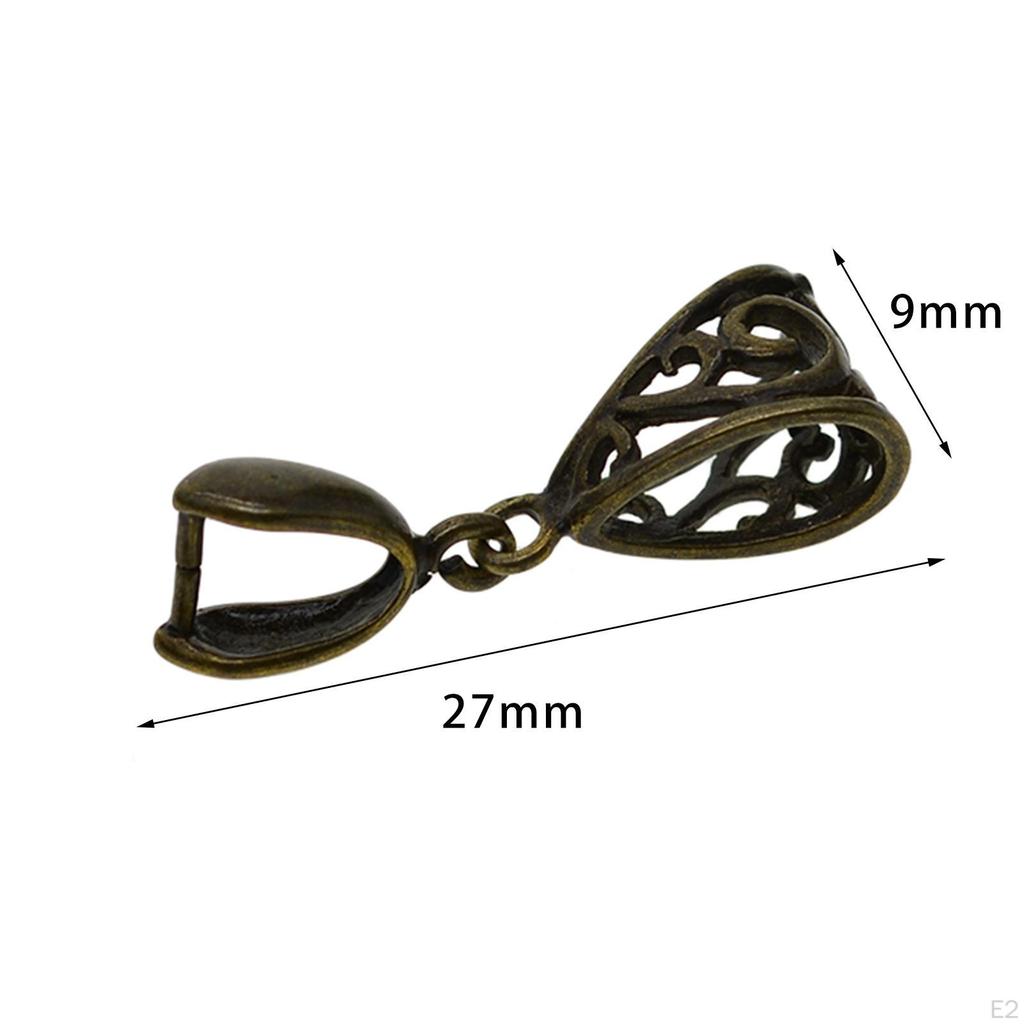 Metal Pendant Connector, Jewelry Craft Making DIY Charms Holder ,Pendants Pinch Bails for Hanging