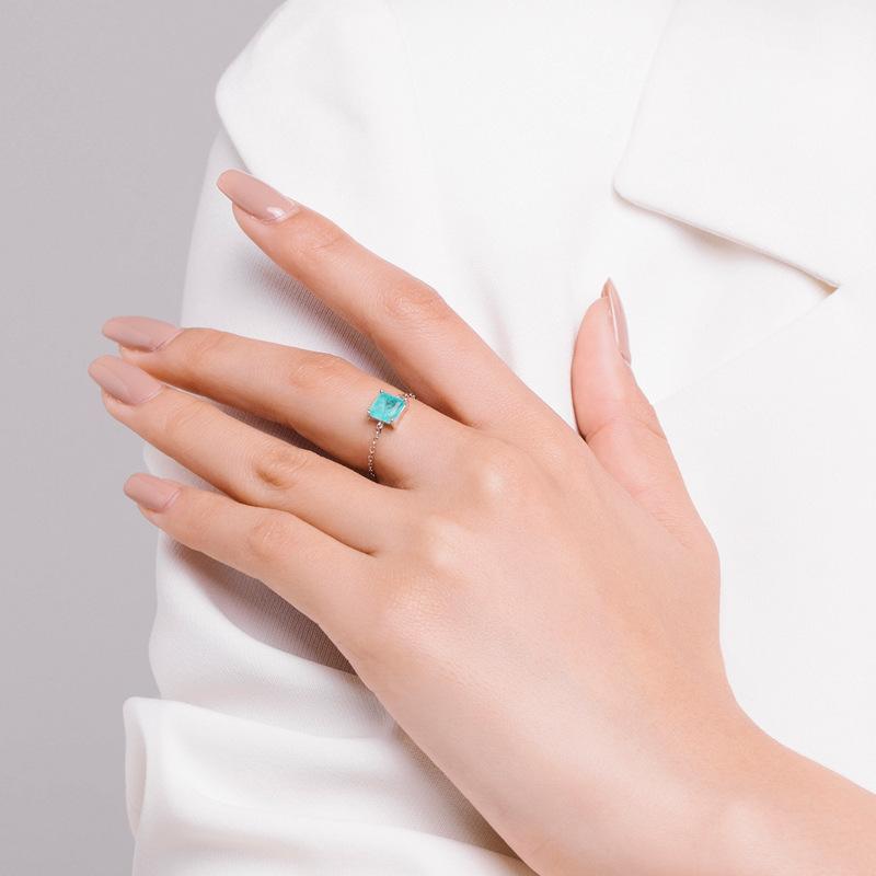 Tancise Classic 925 Sterling Silver  Zircon Ring Ladies Jewelry Wedding Promise Party Gift