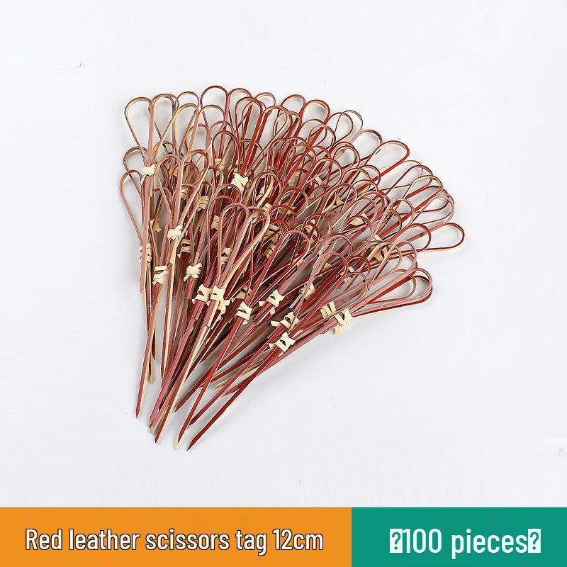 Colorful Bamboo Fruit Forks & Cocktail Skewers - Decorative & Disposable for Baking & Events