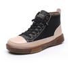 Fashion New Women Genuine Leather Sneakers Spring High-top Casual Shoes Autumn First Layer Cowhide Ladies High Top Vulcanized Shoes