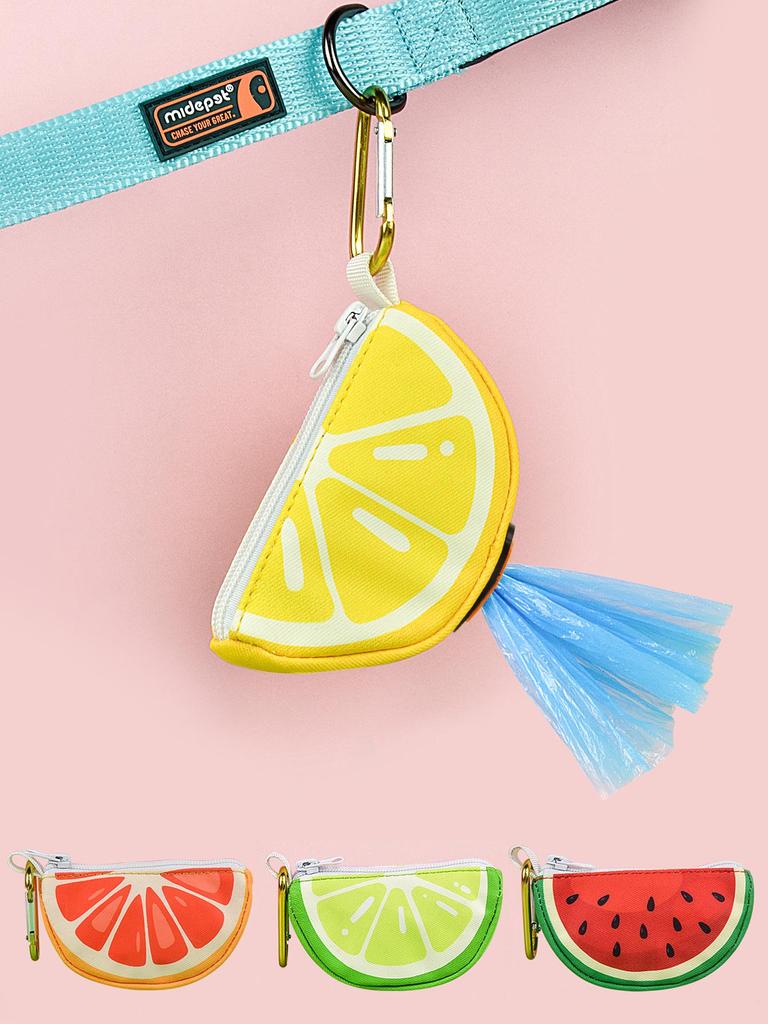 Designer Fruit Style Pet Poop Bag Dispenser and Storage Pouch
