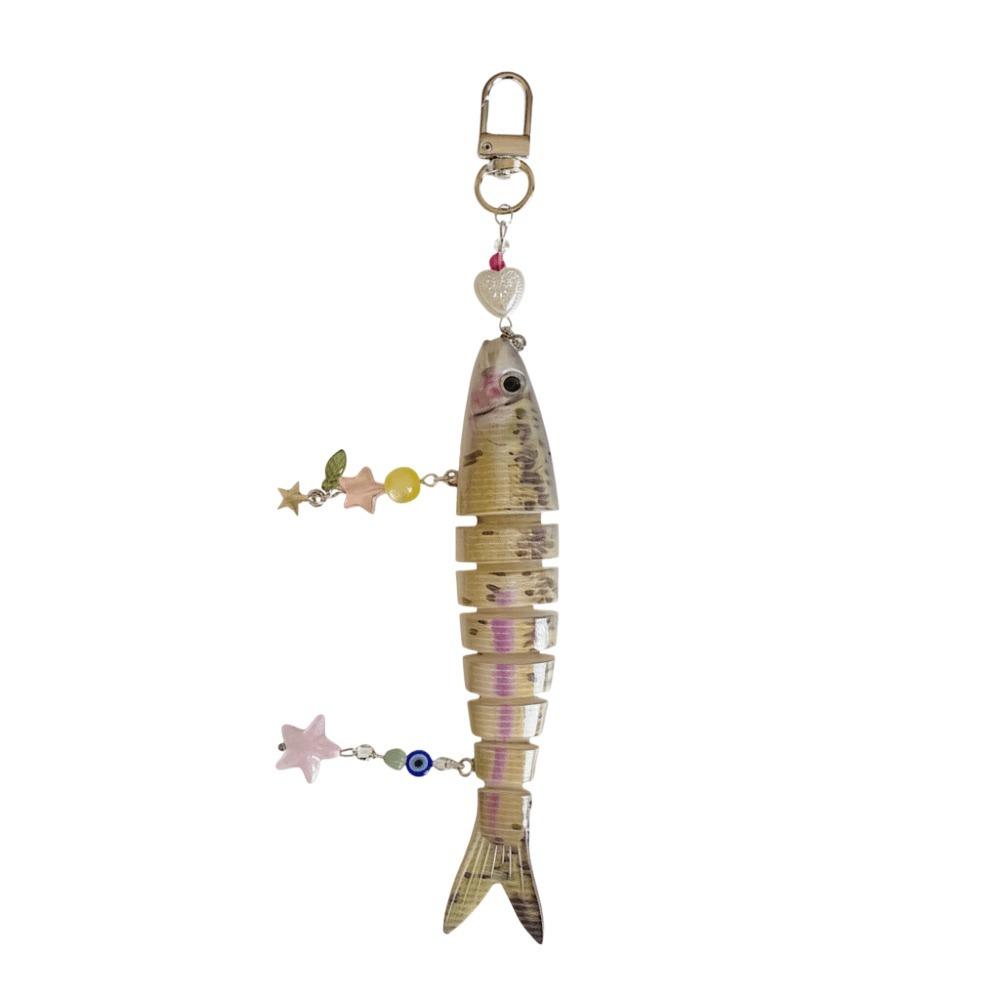 

Pacific Saury Imitation Fish Keychains Salmon Key Rings Artificial Fish Pendant Key Decoration Style 2