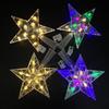 LED Light-Up Christmas Tree Topper Star - Transparent Five-Pointed Star Decoration