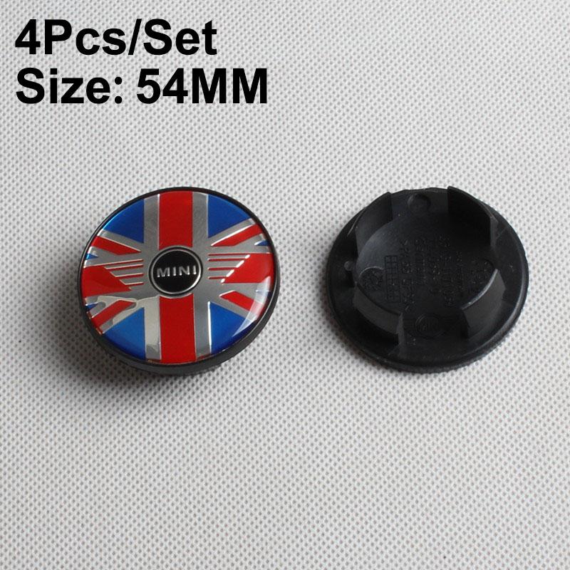 4Pcs 54MM 56MM Car Logo Wheel Center Hub Stickers Accessories For MINI One Cooper JCW Countryman Clubman Cabrio Paceman Coupe