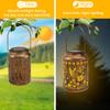 Hanging Solar Lantern Outdoor Waterproof Metal Vintage Hummingbird LED Garden Yard Lawn Pathway Decorative Lights