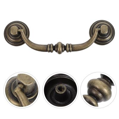 6PCS Vintage Bail Handle Drop Pulls Decorative Drawer Pulls 4.8 Inch Long Handles For Kitchen Cabinet Wardrobe Dresser Furniture