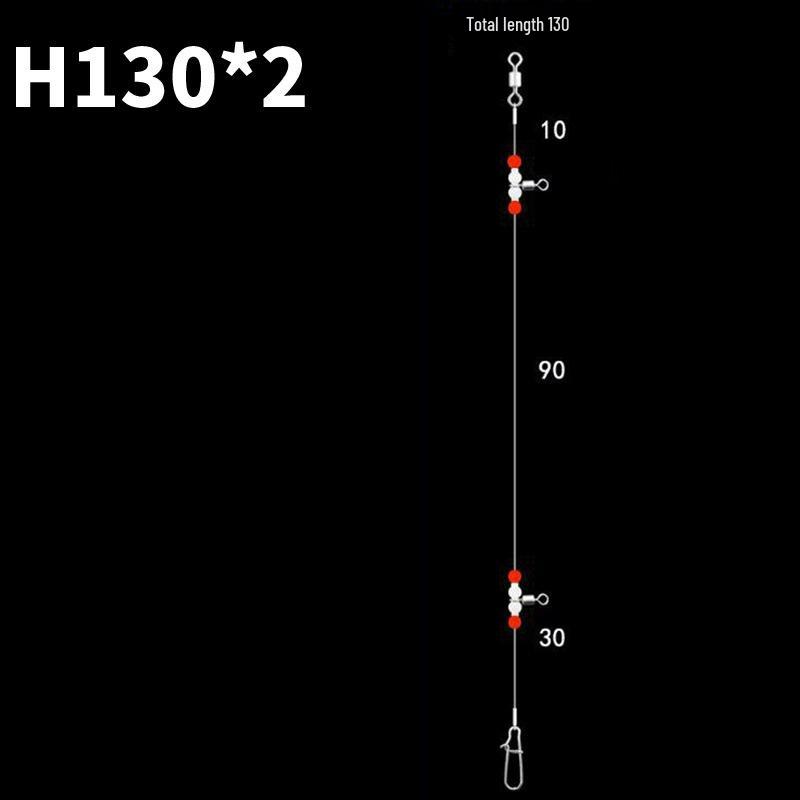 Luminous Multi-Hook Sea Fishing Rig with Gourd Swivel and Stopper Bead Set