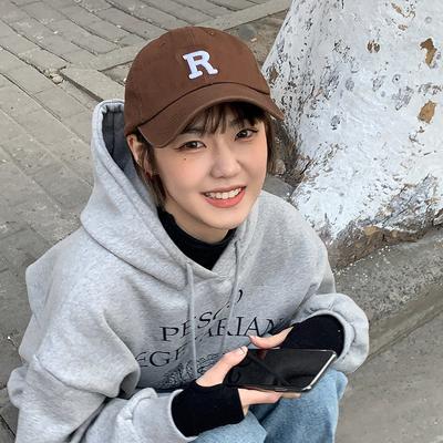 Casual Baseball Caps Women Men Summer R Letter Embroidery Korea Style Snapback Adjustable Cotton New Fashion