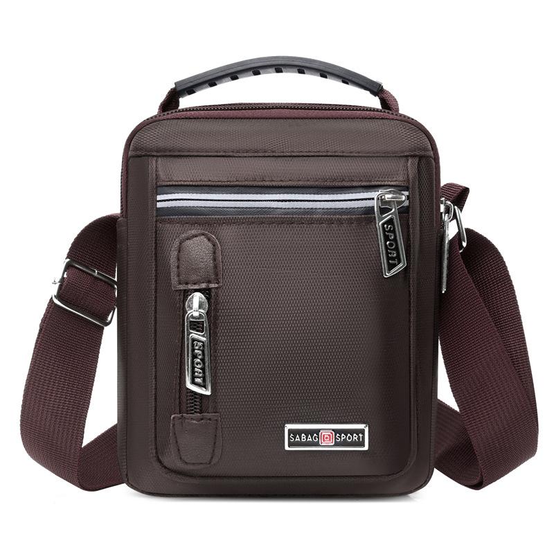 Nylon Lightweight Simple Messenger Bag New Multi Layer Storage Joker Shoulder Bag Business Commuter Hand Held Men's Bag