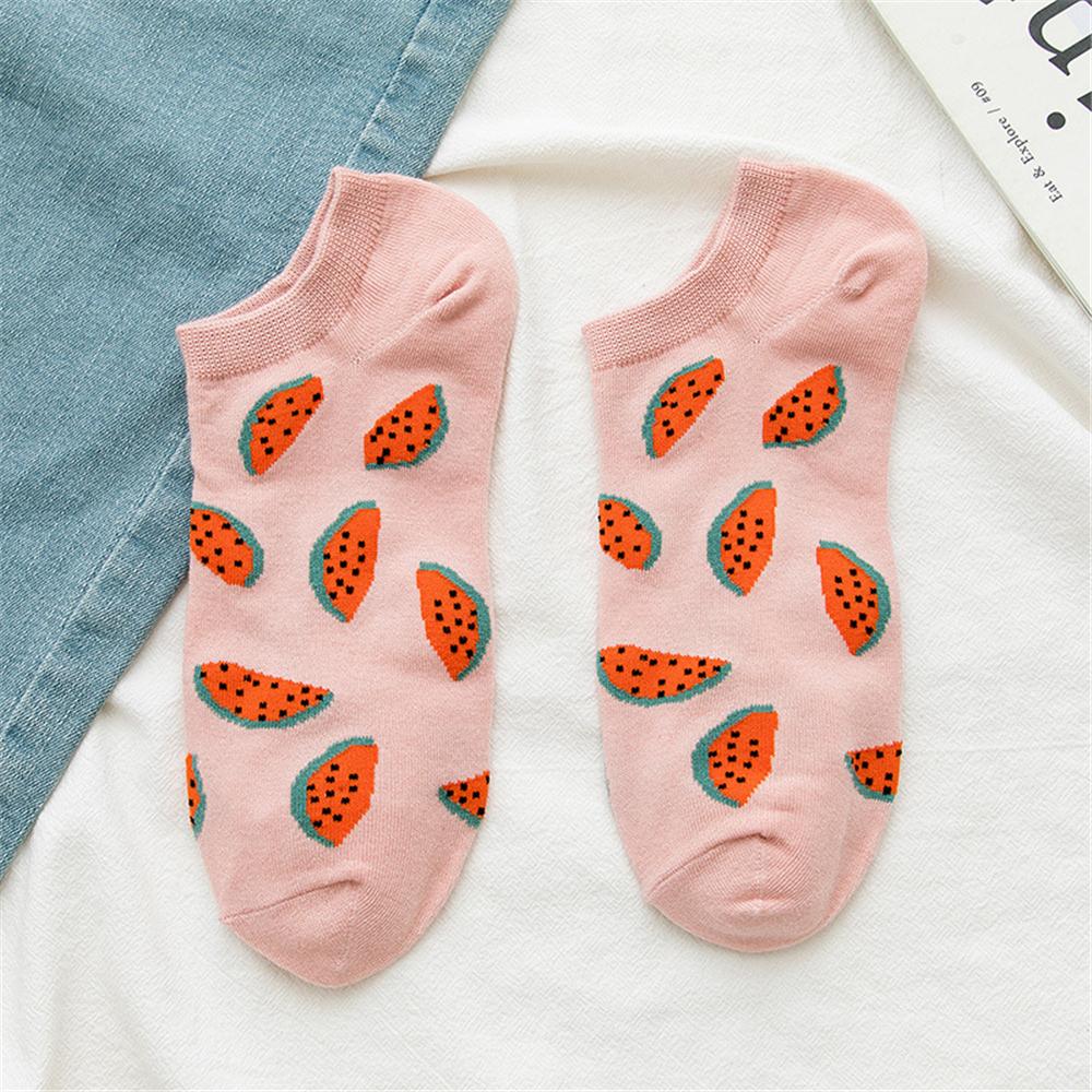 Mädchen Mode Sommer Lustig Niedlich Cartoon Glückliche Frucht Socken Avocado Erdbeere Wassermelone Banane Zitrone Pfirsich Socken