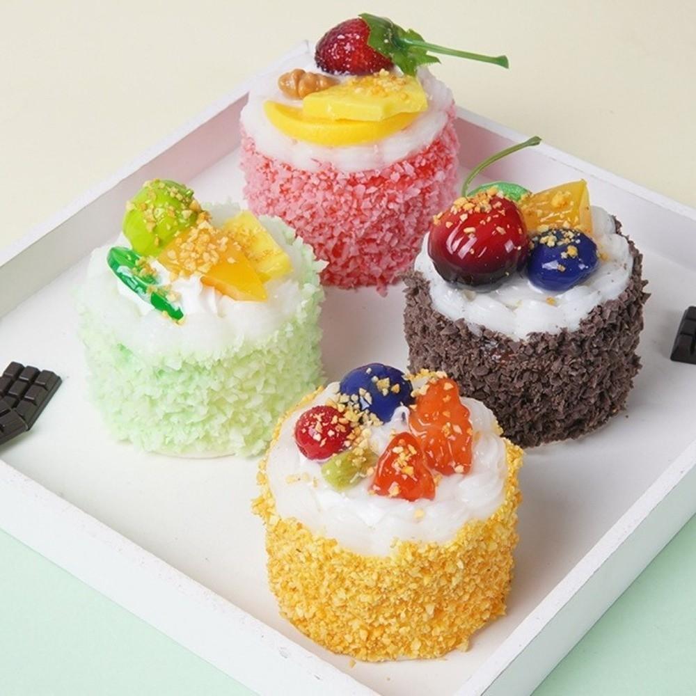 Cartoon Cake Squeeze Toy Soft Refrigerator Magnets New Mochi Squish Foam Toy  For Stress Relief