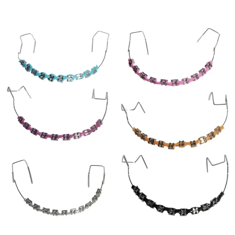 1 Pair of Oral Metal Bracket Model Colorful Fashion Oral Braces Decorative Orthodontic Bracket Denture Model