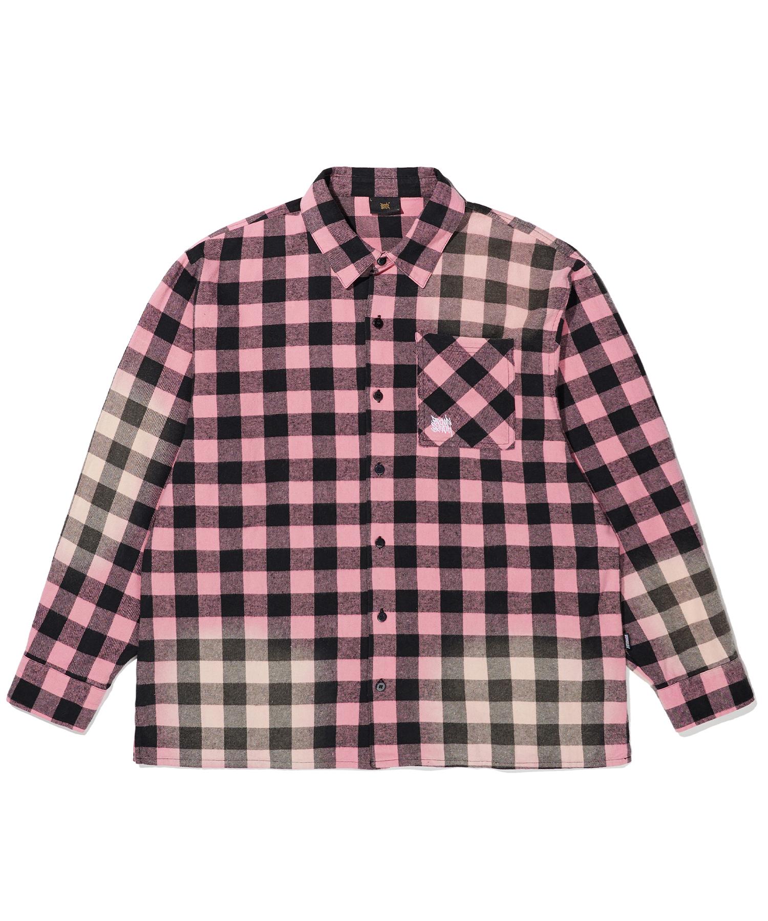 Коричневая рубашка в клетку с узором пейсли Bless - Розовая Pink/L