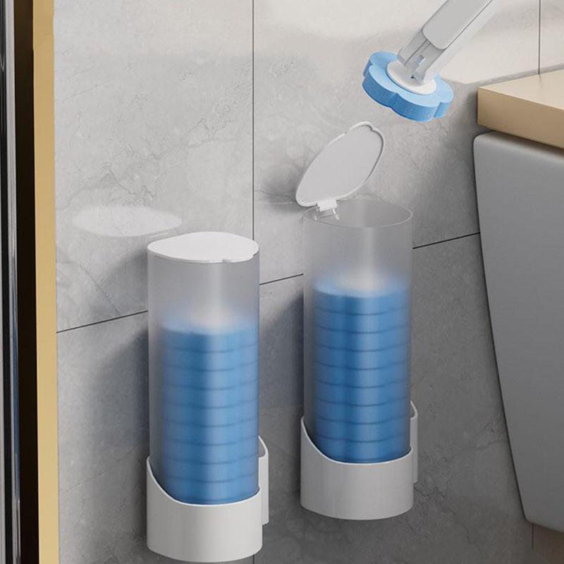 Disposable Toilet Brush Replacement Brush Head Cleaning Brush Kit Toilet Bowl Brush Long Handle Wall-mounted Wc Accessories Tool