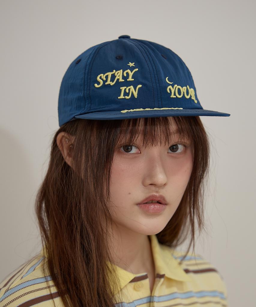 WAIKEI Mellow Letter Nylon Cap Navy