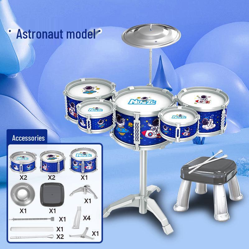 Children's Jazz Drum Set Toy: Percussion Instrument for Kids 1-6 Years, Early Education Gift