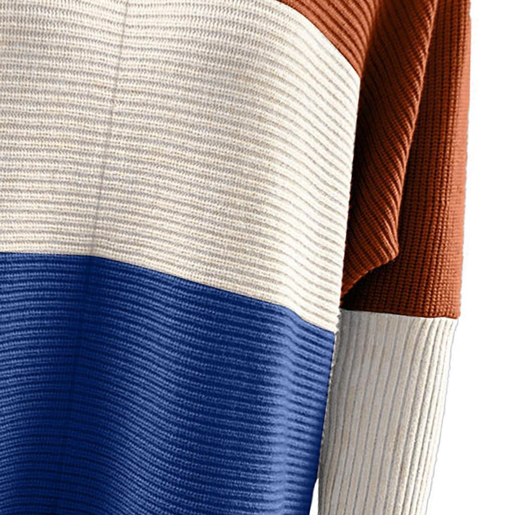 Women's Loose Knitted Star Shape Print Long Sleeve  Sweater Blouse