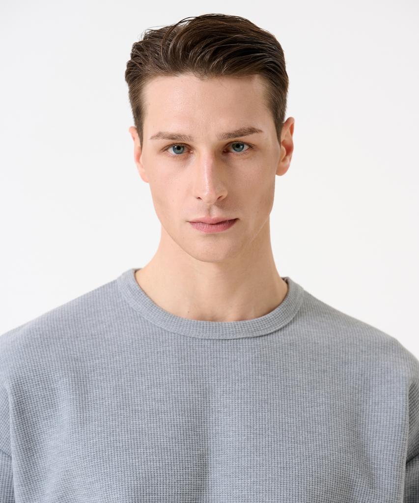 HUGVONE Prime Waffle Wide Long Sleeve [Melange]