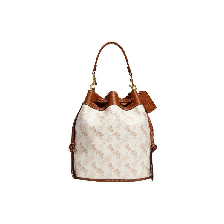 

Coach Field 23 Classic Horse And Carriage Print Detachable Shoulder Strap Coated Canvas With Polished Pebble Leather Bucket Bag Women Bags C8465-B4TXF Basic Set (Bag+Dust Bag)