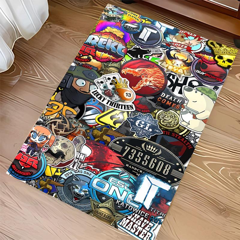 The French Open Print Area Rug-Soft,Washable Non-Slip Indoor Mat Office Chairs,Living Room,Home Office Decorative Rug