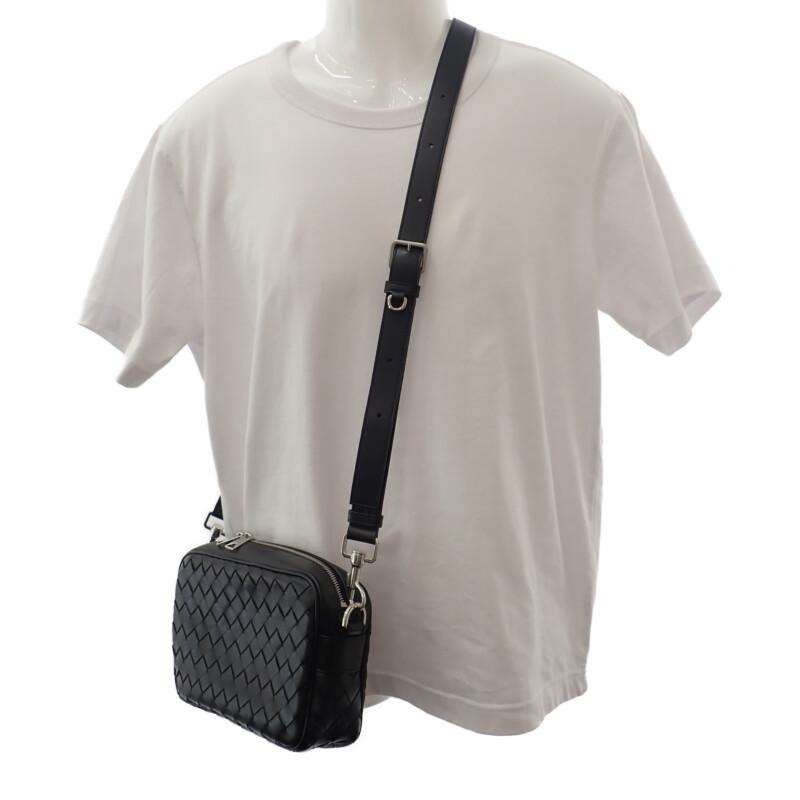 Bottega Veneta 755925V2HL18803 Shoulder Bag Black Calfskin Mens