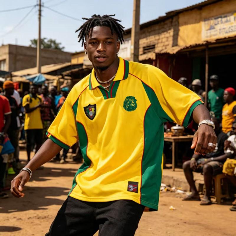 Retro Cameroon National Team Soccer Jersey Short Sleeve Men Women Streetwear Casual Hip Hop Sportswear