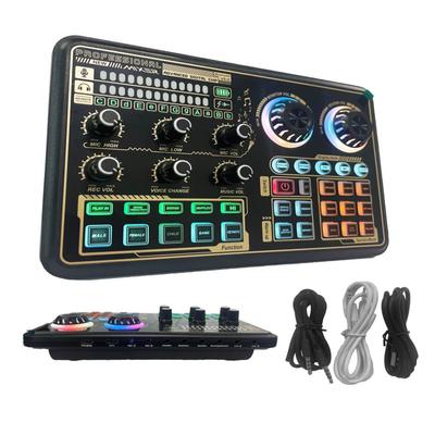 SK600 Multifunktions-Digital-Audio-Mixer Externe Soundkarte mit BT-Funkverbindung für Computer-Smartphone-Gesangsaufnahme Live-Übertragung